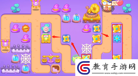保衛蘿卜4阿波與魔法寶藏第36關怎么通關