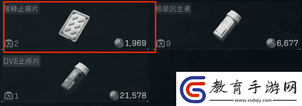 三角洲行動都有什么藥品