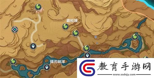 原神荒石蒼漠草神瞳位置在哪