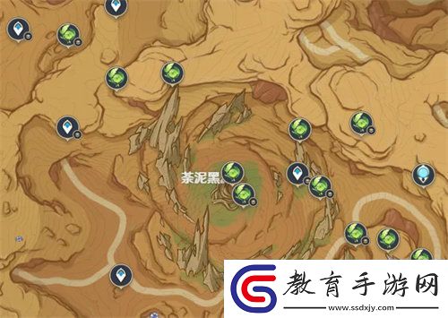 原神荒石蒼漠草神瞳位置在哪