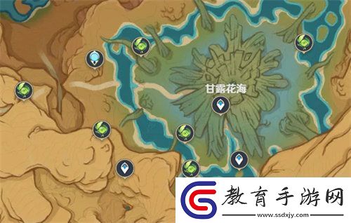 原神荒石蒼漠草神瞳位置在哪
