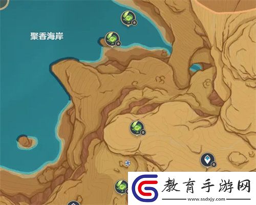 原神荒石蒼漠草神瞳位置在哪