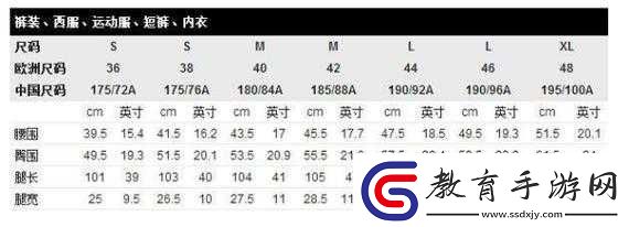 歐洲尺碼