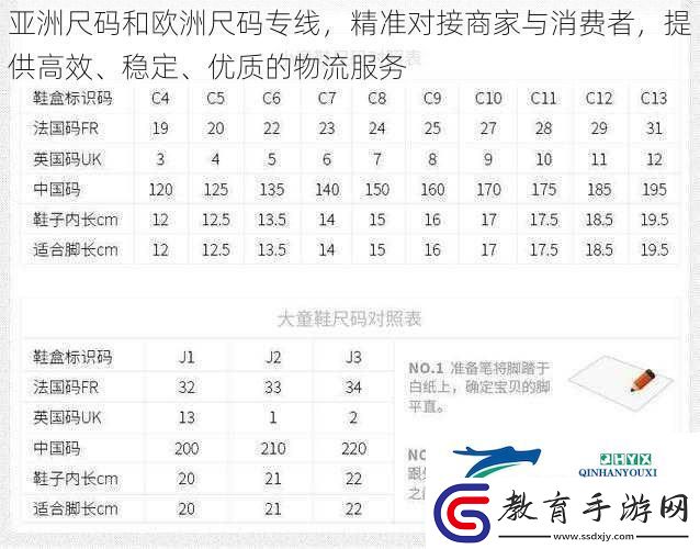 亞洲尺碼和歐洲尺碼專線