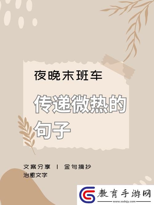 在末班車上傳遞微熱的夜晚句子中的思考